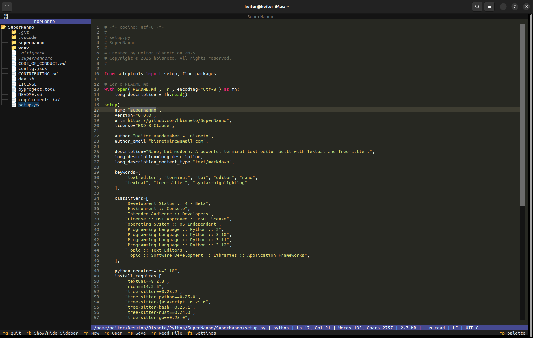 Main Editor — Overview da interface principal do SuperNanno