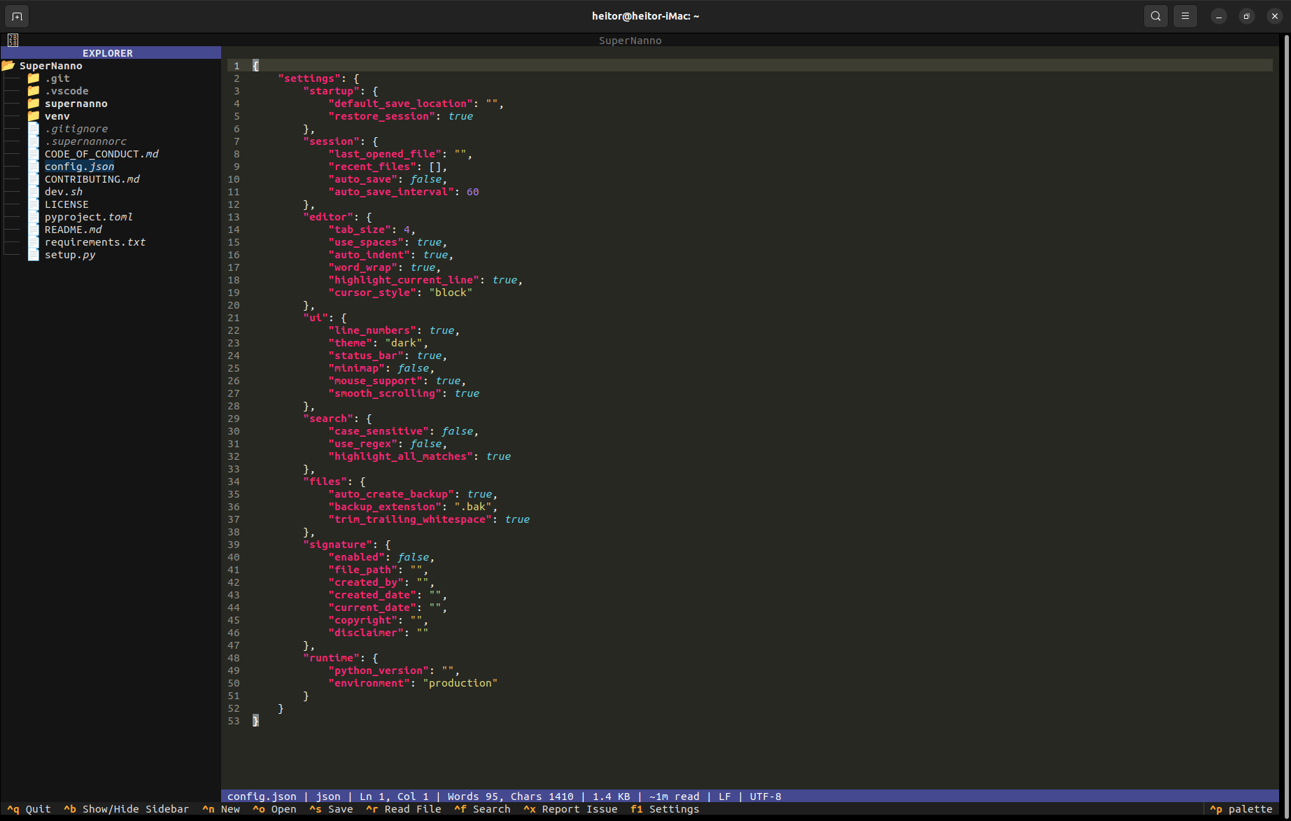 Syntax Highlighting do SuperNanno